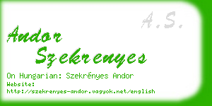 andor szekrenyes business card
