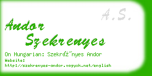 andor szekrenyes business card